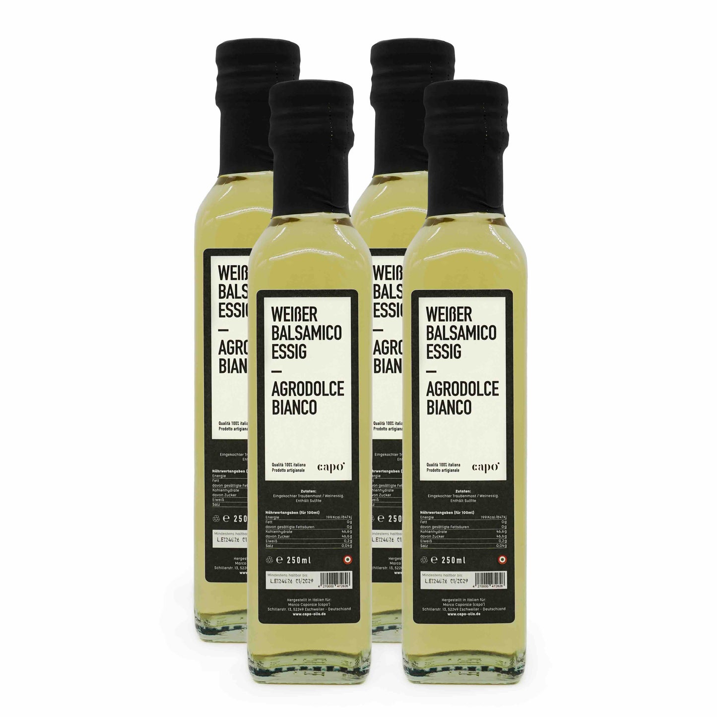 4 x Weißer Balsamico Essig