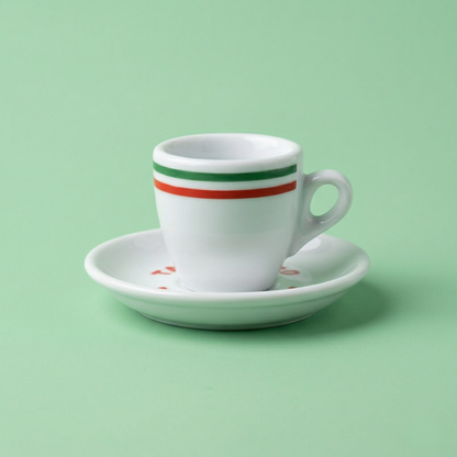 6 x Espresso Tasse - TRICOLORE