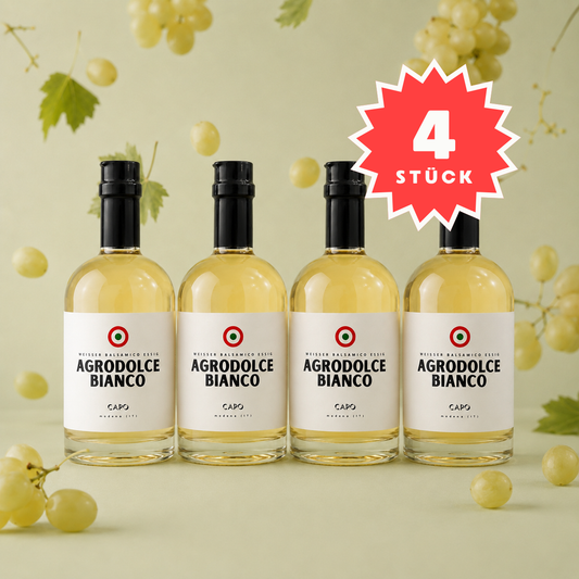 4 x 500 ml weißer Balsamico - Agrodolce Bianco