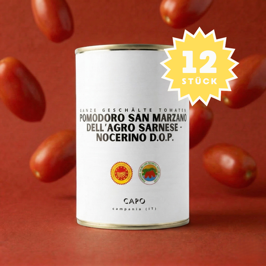12 x San Marzano DOP - Ganze geschälte Tomaten