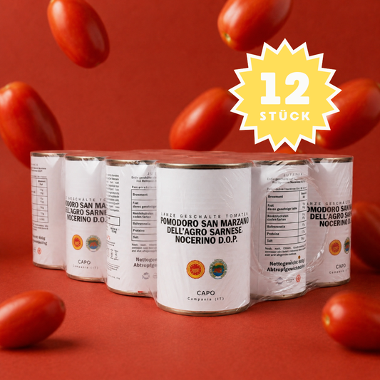 12 x San Marzano DOP - Ganze geschälte Tomaten